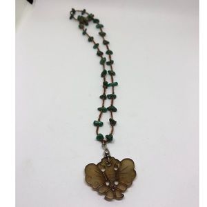 Sterling Asian butterfly necklace